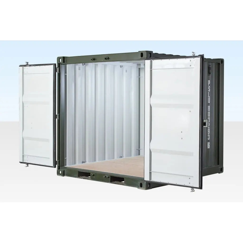 Contenedor Marítimo De 8 Pies (Un Viaje) Verde