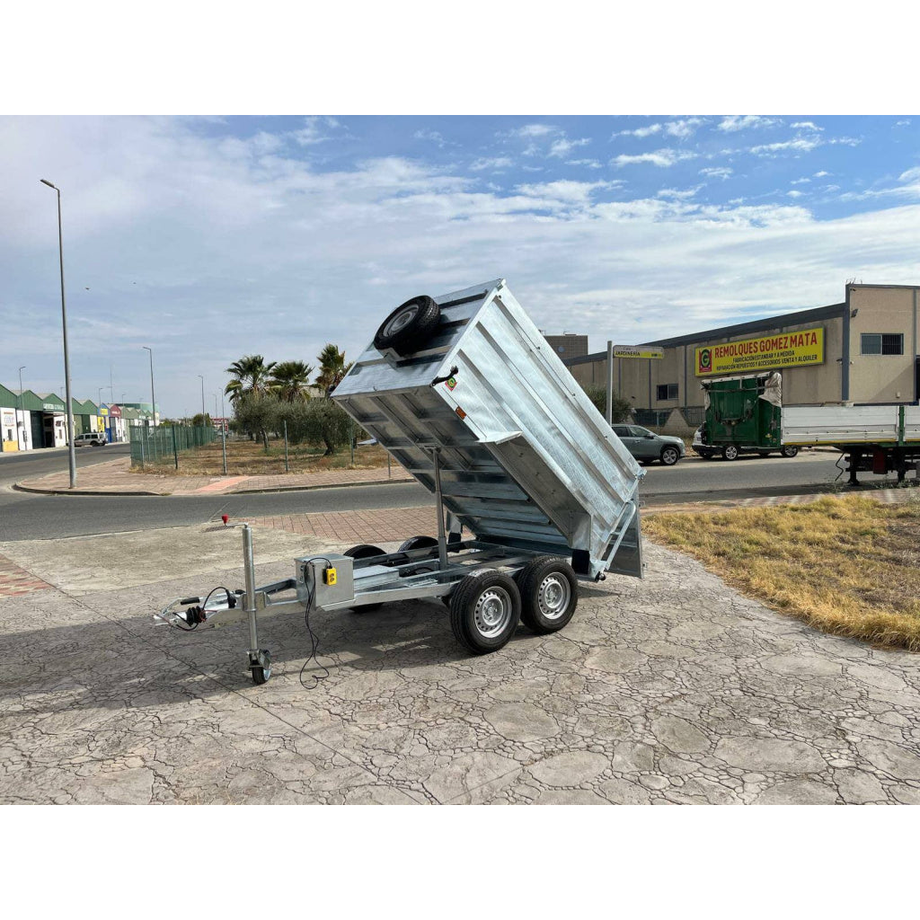 Remolque caja abierta basculante 2 ejes