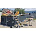 Piscina contenedor 6,2mx 2,5m lista para usar, paquete confort